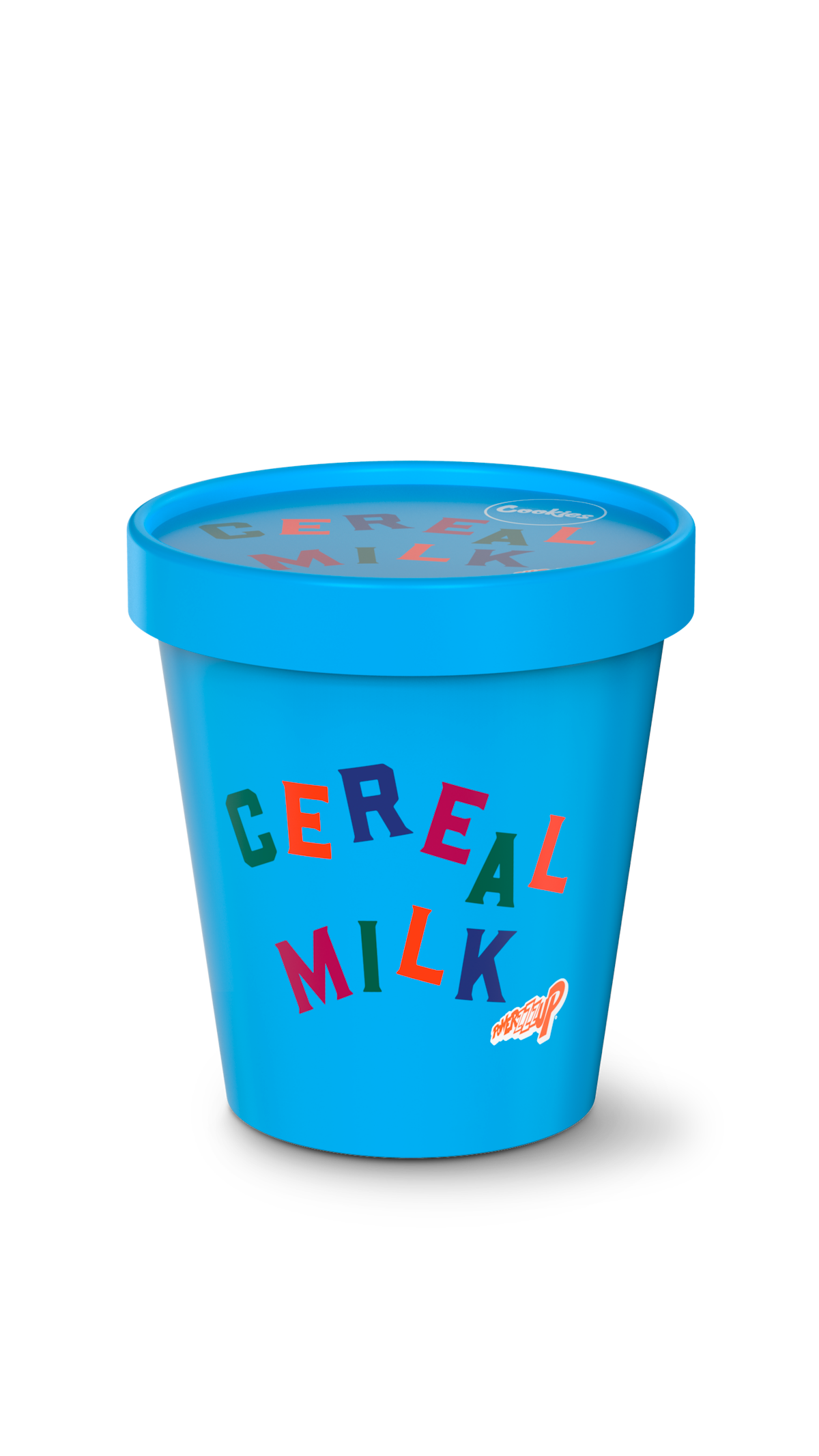 Cookies brand Cereal Milk cannabis flower tub in signature blue packaging